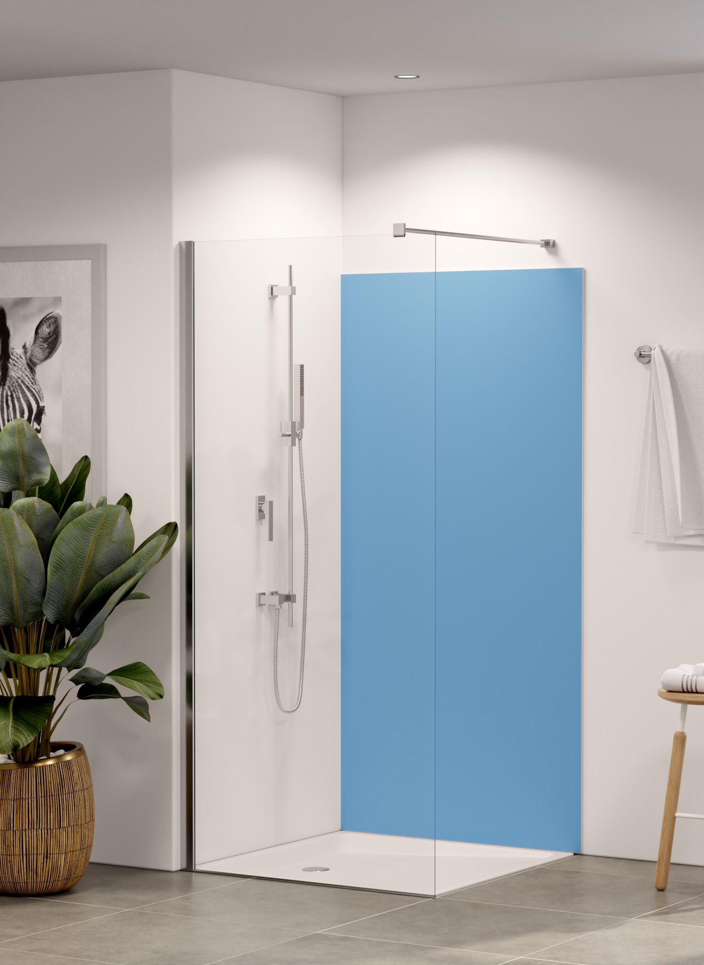 Duschrückwand Trend hellblau Duschrückwand Trend hellblau