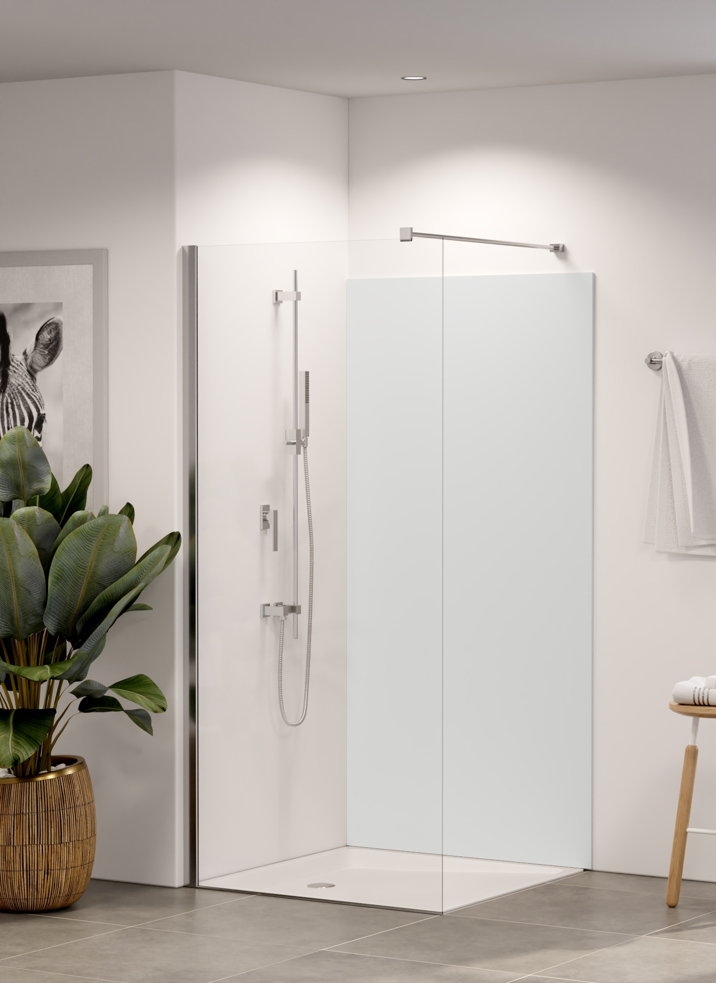 Duschrückwand Trend cremeweiß Duschrückwand Trend cremeweiß
