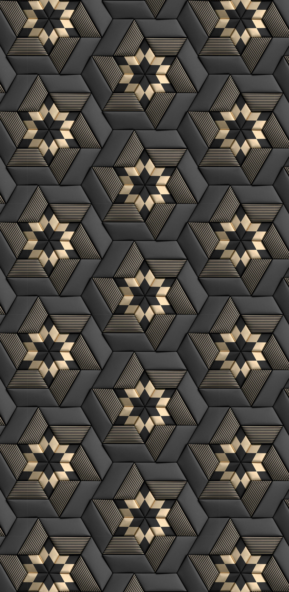 Duschrückwand Soft Rhombus black-gold