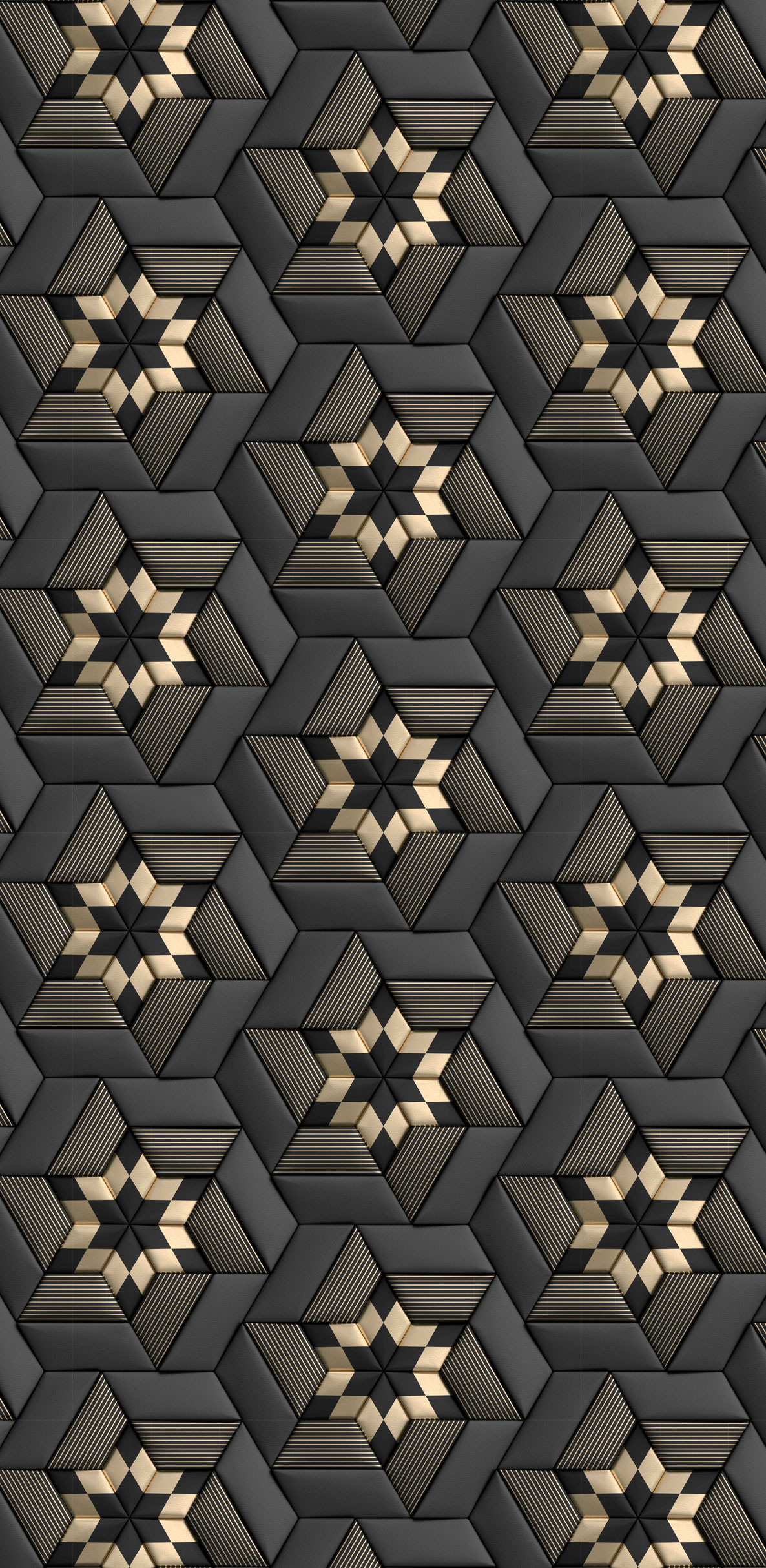 Duschrückwand Soft Rhombus black-gold