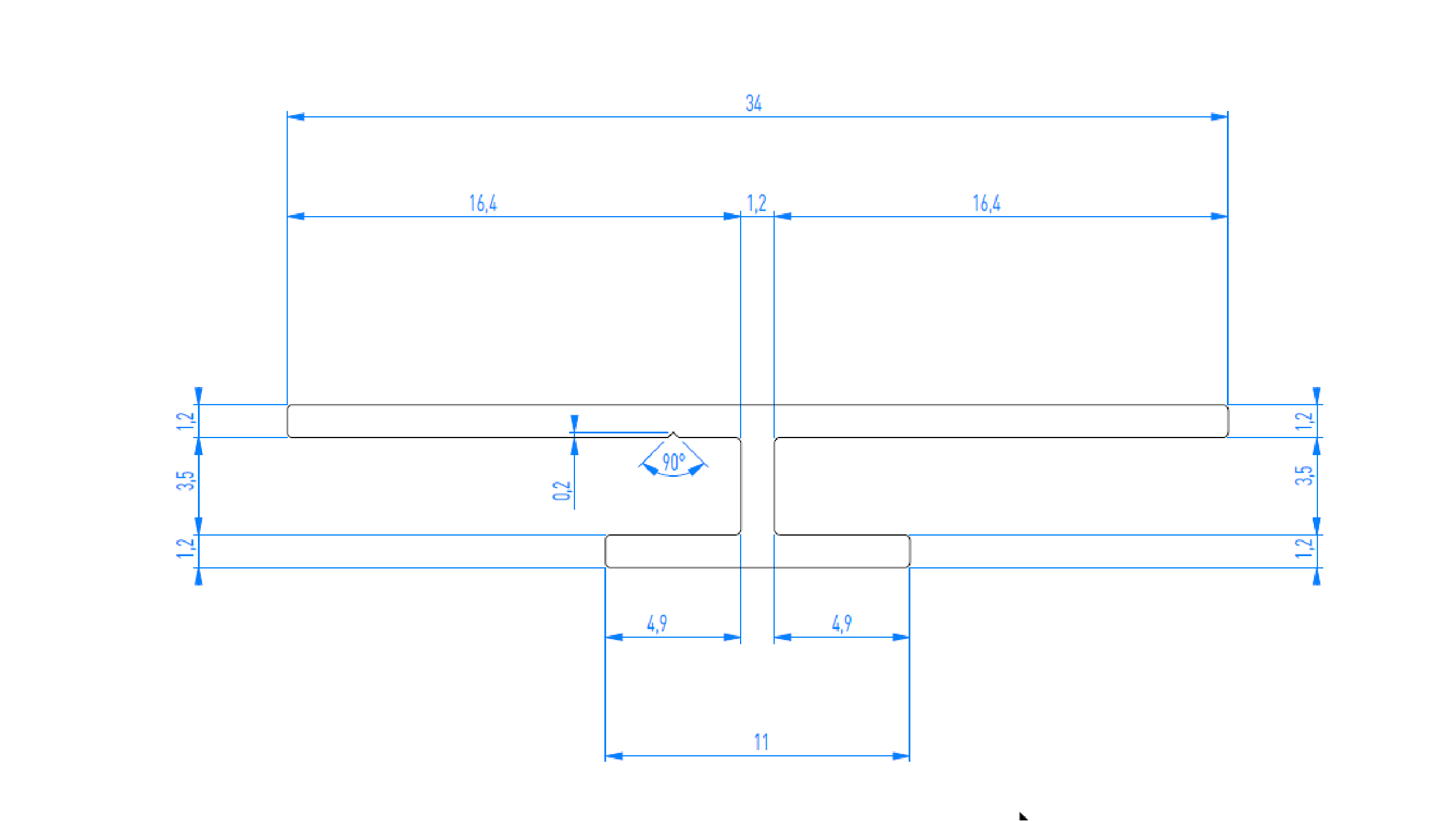 Verbindungsprofil Länge: 2550 mm